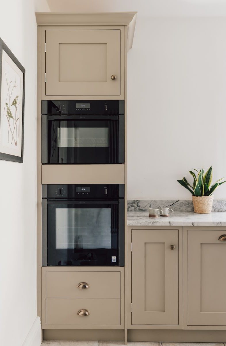 Handmade kitchen American black walnut kitchen island with custom end panels.
